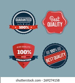 Digitally generated Retro styled retail badges vector