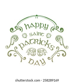 Digital generierte St-Patricks-Tag GrußVektorgrafik