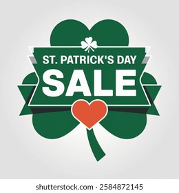 Digitally generated St patricks day sale advertisement vector ilustration  on white background 