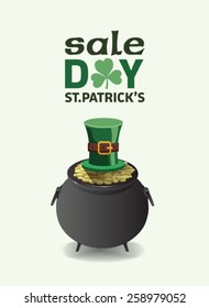 Digitally generated St patricks day sale advertisement vector