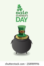 Digitally generated St patricks day sale advertisement vector