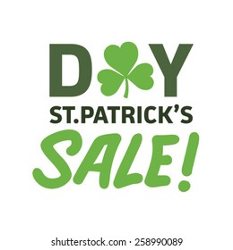 Digitally generated St patricks day sale advertisement vector