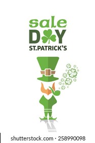 Digitally generated St patricks day sale advertisement vector