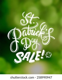 Digitally generated St patricks day sale advertisement vector