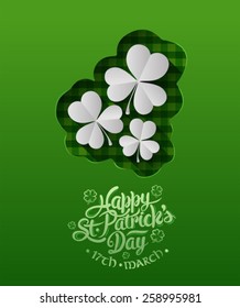 Digitally generated St patricks day vector with shamrocks