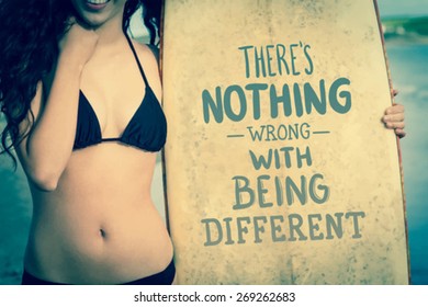 Digitally generated Theres nothing wrong with being different vector