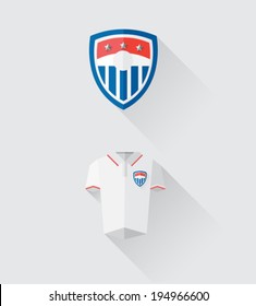 Digitally generated USA jersey and crest vector