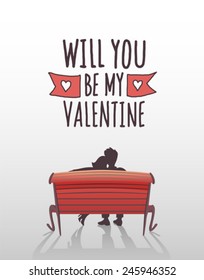 Digitally generated Valentines day vector