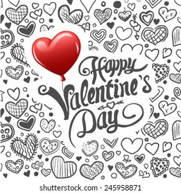 Digitally generated Valentines day vector