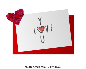 Digitally generated Valentines day vector