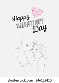 Digitally generated Valentines day vector