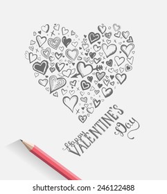 Vector del día de San Valentín generado digitalmente