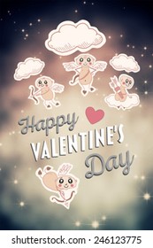 Digitally generated Valentines day vector