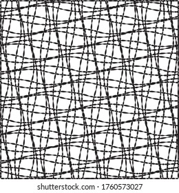 Digitally generated wavy, dotted, outlined pattern, filled with black