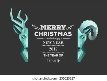 Digitally generated Year of the ram 2015 vector