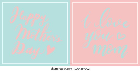 Digitally hand written mothers day calligraphy. Vector mother's day modern hand lettering.