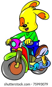 a digitally illustrated cute puppy