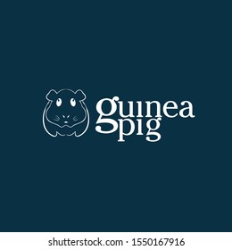 digitally illustration guinea pig logo