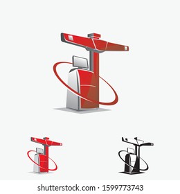 digitally illustration of a wheel balancer