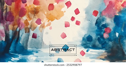 A digitally rendered abstract watercolor background with vibrant pink and blue splashes and brushstrokes.