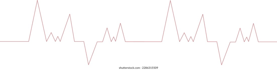 vector de cardiograma de latido cardíaco representado digitalmente