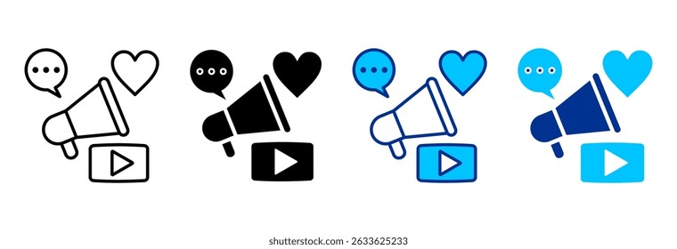 Digital-Marketing Icon Set Multiple Style Vector Illustration