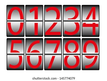 digital-numbers-0-9 - EPS 10