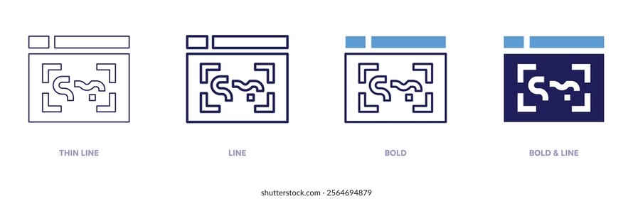 Digitalsignature icon in 4 different styles. Thin Line, Line, Bold, and Bold Line. Duotone style. Editable stroke.
