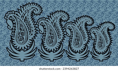 Digital-textile-design-flowers-leaves-Digital Design background with colorful objects and flowers-Exquisite border design, border pattern, Motif, Graph