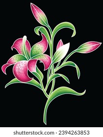 Digital-textile-design-flowers-leaves-Digital Design background with colorful objects and flowers-Exquisite border design, border pattern, Motif, Graph