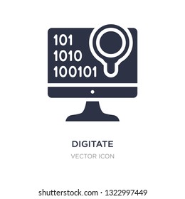 digitate icon on white background. Simple element illustration from Technology concept. digitate sign icon symbol design.