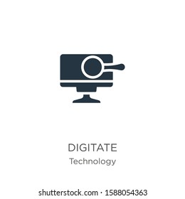 Digitate icon vector. Trendy flat digitate icon from technology collection isolated on white background. Vector illustration can be used for web and mobile graphic design, logo, eps10