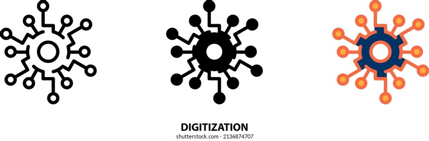 Digitilization icon , vector illustration