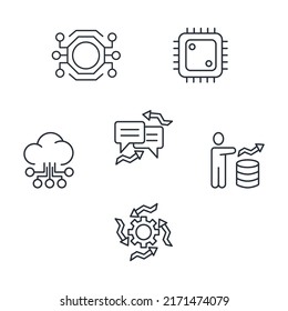 digitilization icons set . digitilization pack symbol vector elements for infographic web