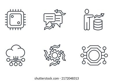 digitilization icons set . digitilization pack symbol vector elements for infographic web