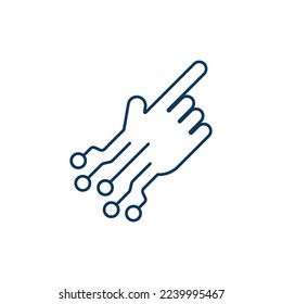 Digitization line universal icon ui ux element sign.
