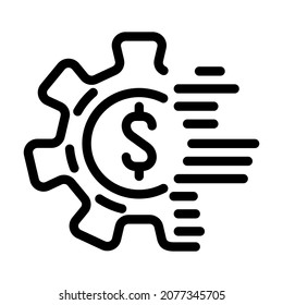 digitization of processes business manager line icon vector. digitization of processes business manager sign. isolated contour symbol black illustration