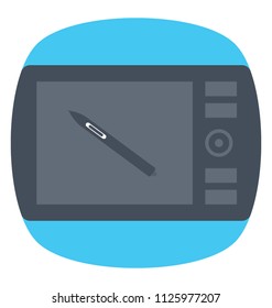 Digitize flat icon with WA com pen for digital graphics 