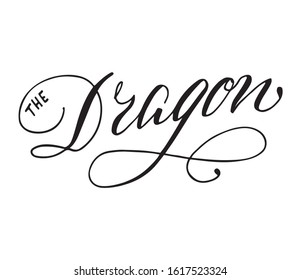 Digitized hand written calligraphy with flourish for card, title, print, magic design, toy, game. Black on white background. EPS10 format