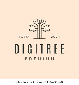 digitree premium line art logo vector symbol illustration design