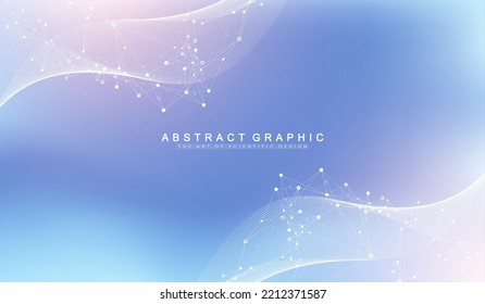 Digits abstract background with connected line and dots, web cover. Digital neural networks. Network and connection background for your presentation. Web graphic background. Vector illustration.