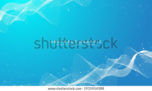 Digits Abstract Background Connected Line Dots Stock Vector (Royalty ...