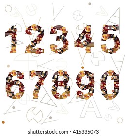 digits font