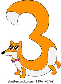 Digits in the form of an animal