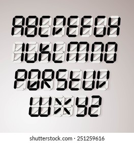Digits letters set. Vector illustration