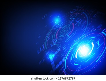 Digits number and abstract circuit, vector telecommunication data concept