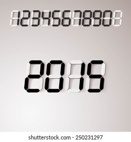 Digits number set. Vector illustration