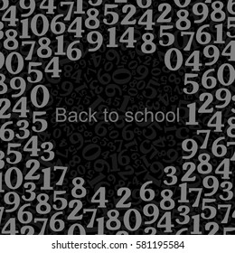 Digits and numbers background vector banner-vector illustration. From one to ten.