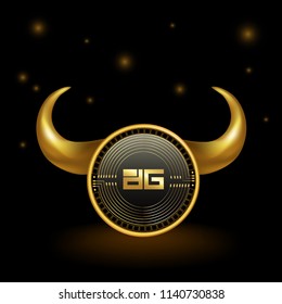 DigixDao Cryptocurrency Coin Bull Market Background