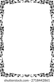 A dignified and refined Gothic-style decorative frame designed in A4 size. Featuring classic Western ornamentation and a formal aesthetic, it is ideal for certificates, covers, posters, invitations, and high-end graphic design layouts.